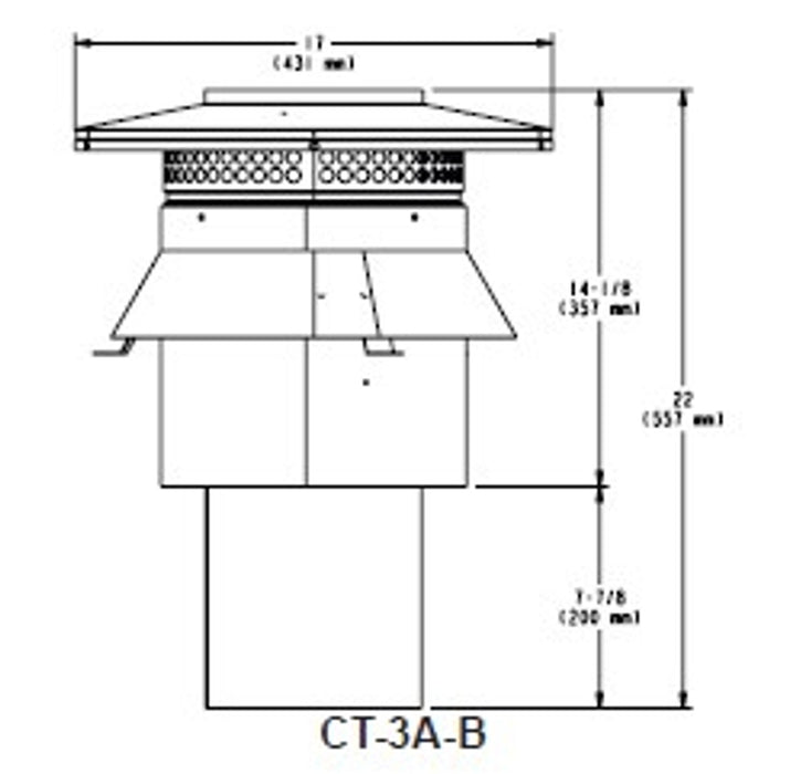 Majestic Chimney Adapter for DTS & DTO Caps on SL300 Pipe