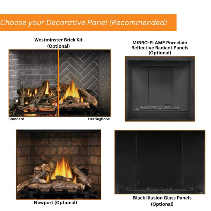 Choose your Decorative Panels (Optional) for your Napoleon Altitude 36" Direct Vent Fireplace