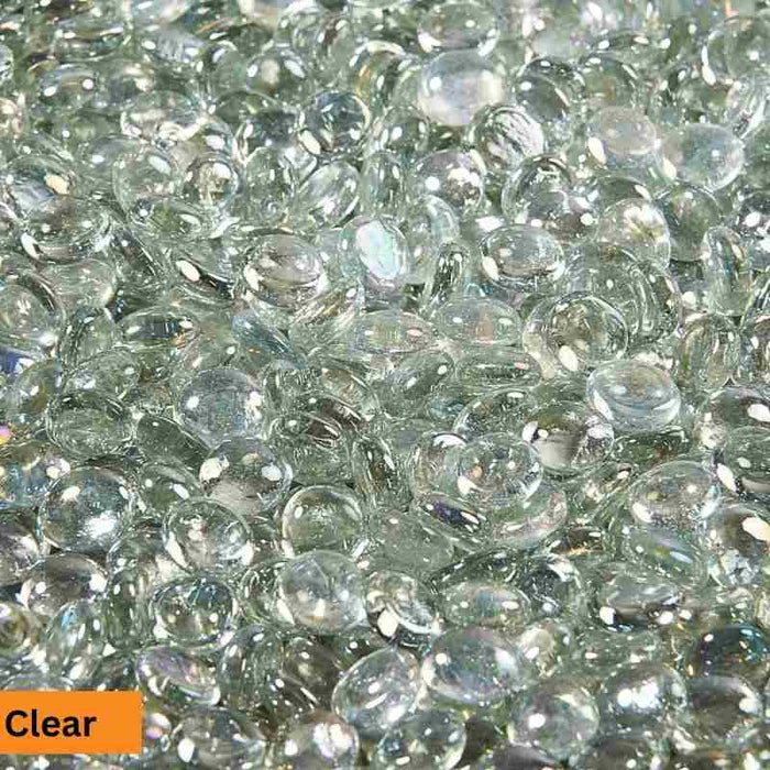Clear Tempered Fire Glass Gems