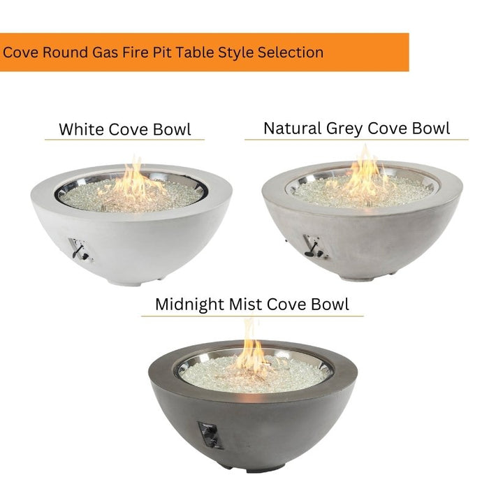 Cove Round Gas Fire Pit Table Style Selection V1