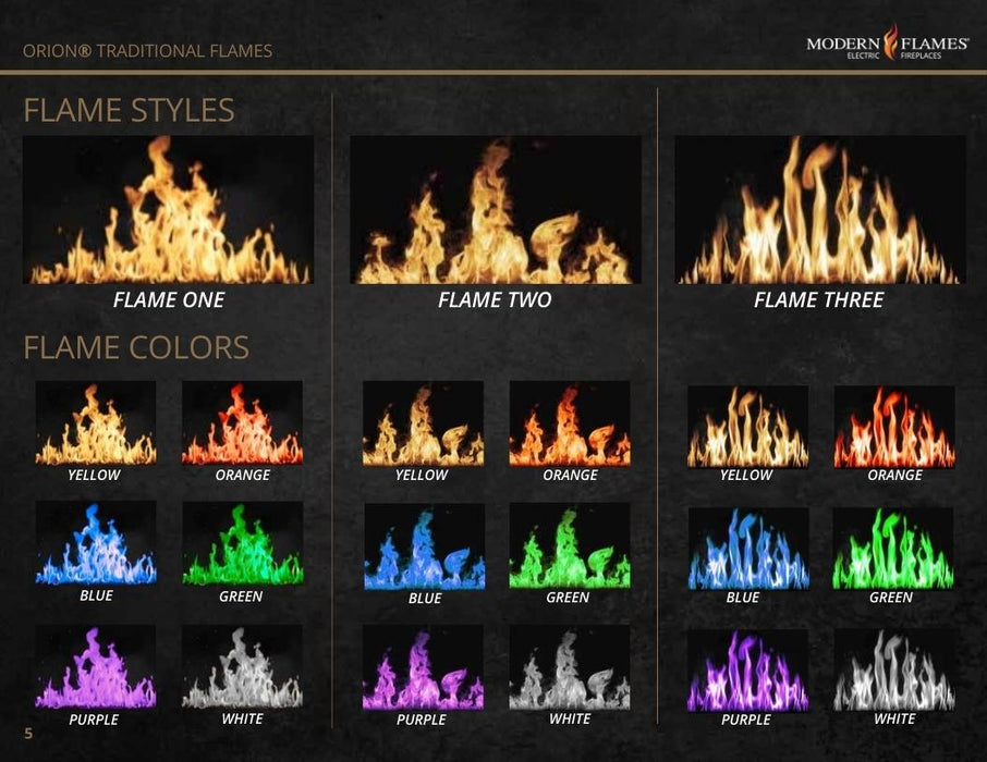 Custom Flame Options for Modern Flames Orion Traditional Heliovision Virtual Electric Fireplace - 4304b9cf-f07c-4cb7-a208-c940fff25fc6