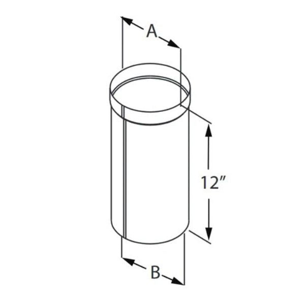 Majestic 6" DuraBlack Oval to Round Adapter