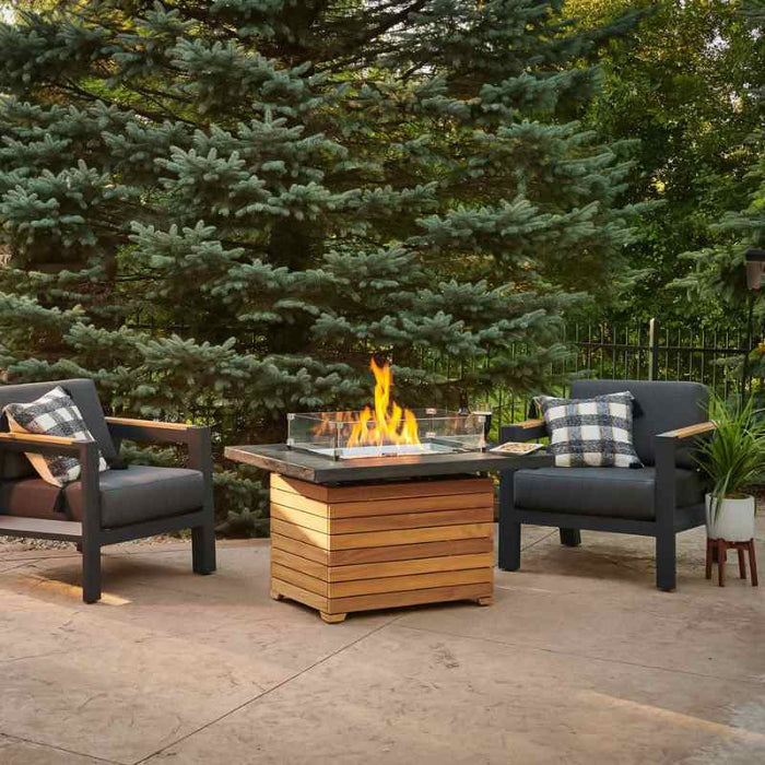 The Outdoor Greatroom Darien Rectangular Gas Fire Pit Table | DAR-1224