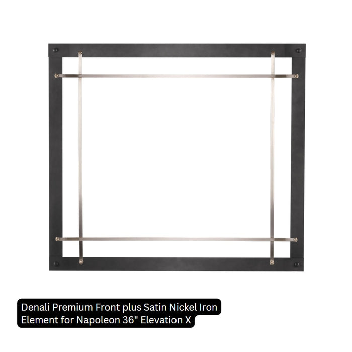 Denali Premium Front plus Satin Nickel Iron Element for Napoleon 36" Elevation X