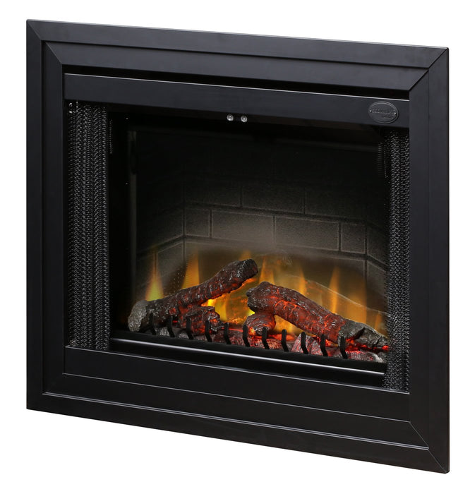 Dimplex 33 Deluxe Built-In Electric Firebox with Installation Trim Accessory Side Angle