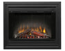 Dimplex 33 Deluxe Built-In Electric Firebox with Installation Trim and Single Pane Bi-Fold Looking Glass Door Accessory