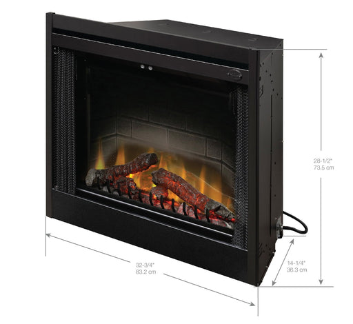 Dimplex Deluxe 33" Built-in Electric Firebox with specs