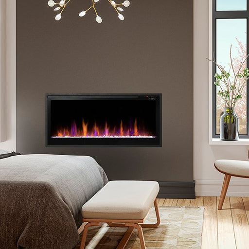 Dimplex 42 Multi- Fire SL Slim Built-in Linear Electric Fireplace in Bedroom