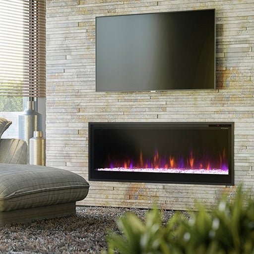  Dimplex50_Multi-Fire SL Slim Built-in Linear Electric Fireplace in Family Room built-in underTV