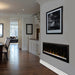 Dimplex Ignite XL100 Built-in Linear Electric Fireplace Pictured in Wall with Installation Trim