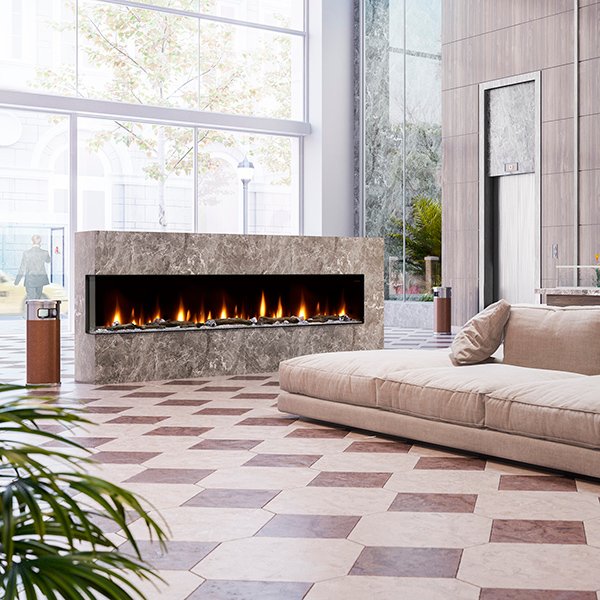 Dimplex Ignite XL Bold 100 Built-In Multi-Sided Linear Electric Fireplace 2-Sided Right Corner Install