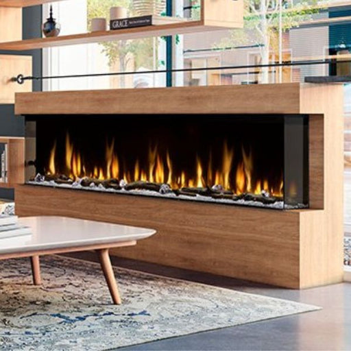 Dimplex Ignite XL Bold 88" Linear Electric Fireplace | XLF8817-XD bay install close up view