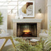 Dimplex Revillusion 42-inch Traditional Electric Fireplace with Weathered Concrete Interior Panel Installed in Livingroom Area