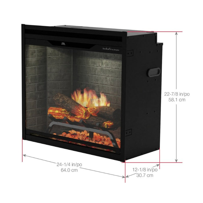 Dimplex Revillusion 24-inch Traditional Electric Fireplace Dimension