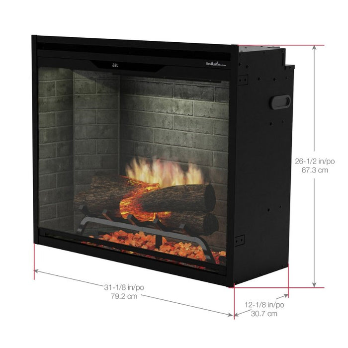 Dimplex Revillusion 30-inch Traditional Electric Fireplace Dimensions