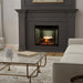 Dimplex Revillusion 30-inch Traditional Electric Fireplace with Neutral Brick Interior Panel Installed in a Customized Wall in Livingroom Area