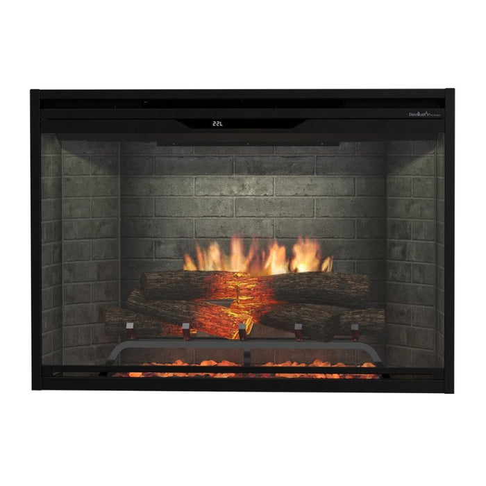 Dimplex Revillusion 36-inch Traditional Electric Fireplace with Neutral Brick Interior Panel