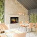 Dimplex Revillusion 36-inch Traditional Electric Fireplace with Weathered Concrete Interior Panel Installed in a Customized Wall in the Gazebo 