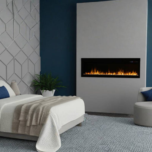 Dimplex Vital Sense 60-inch Linear Electric Fireplace Installed in the Bedroom 