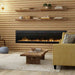 Dimplex Vital Sense 74-inch Linear Electric Fireplace Installed in a Customized Wall in the Livingroom