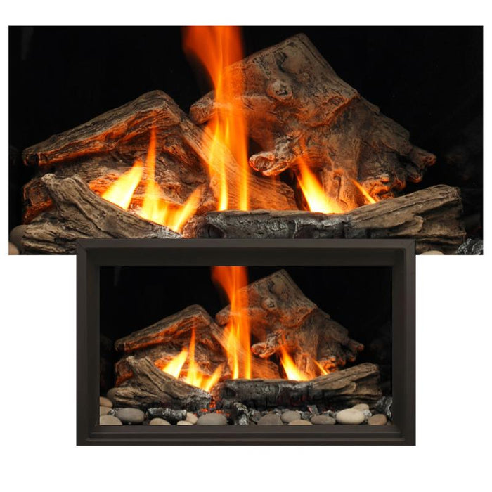 Media Options for Kingsman ZCV39 Direct Vent Gas Fireplace