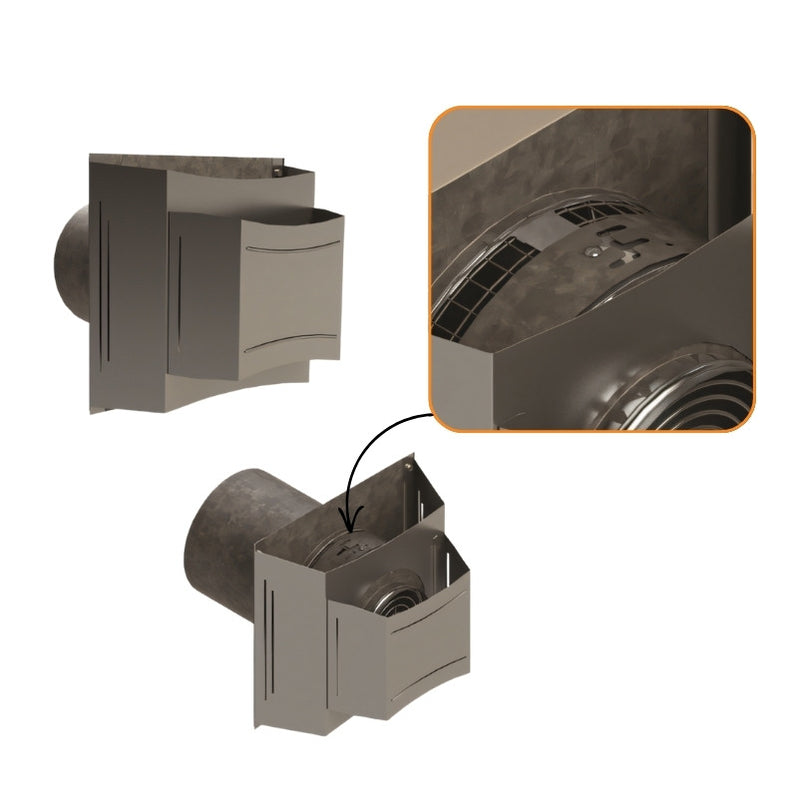 Bouchon De Terminaison Horizontal Carré En Inox 5 X 8 Pouces - Pour Conduit DirectVent Pro - Réf. 58DVA - Neuf