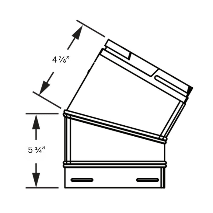 Duravent 4 x 6-58 DirectVent Pro 30˚ Elbow