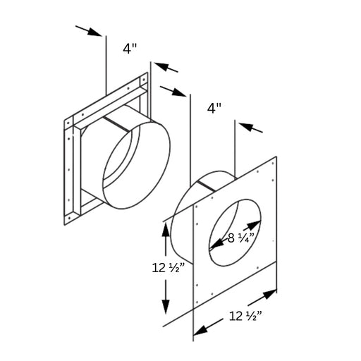 Duravent 5" x 8" DirectVent Pro  Wall Thimble