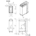 Element4 Sky Medium Roomdivider Outdoor Technical Drawing Specs