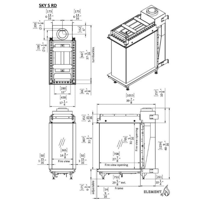 Element4 Sky Small R Bio Ethanol Technical Specifications