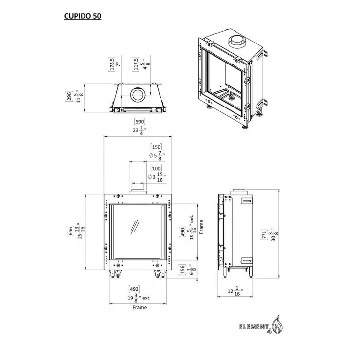 Element4 Cupido 50 Technical Drawing Specs