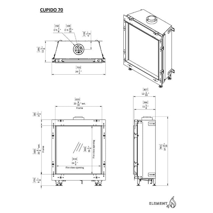 Element4 Cupido 70 Technical Drawing Specs