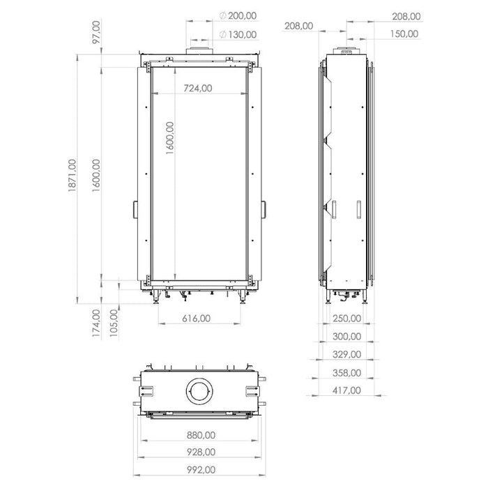 Element4 Sky Large DB Technical Drawing Specs