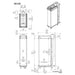 Element4  Sky Large Roomdivider Technical Drawing Specs