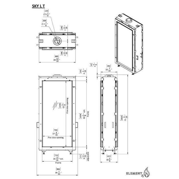 Element4  Sky Large ST Technical Drawing Specs