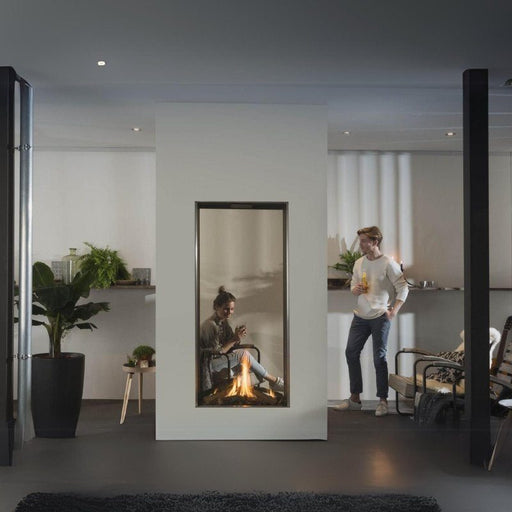 Element4 Sky Large T DB Installed at the Covered Hangout Area with Double Burner with True-to-Nature Darker Wood