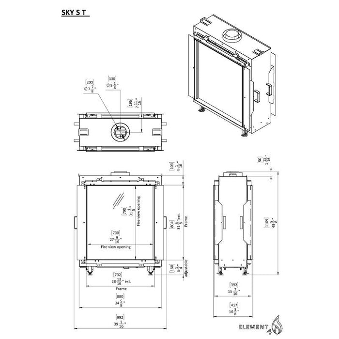 Element4 Sky Small ST Technical Drawing Specs