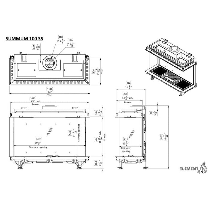 Element4 Summum 100 3S Technical Drawing Specs