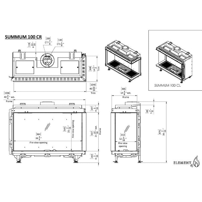 Element4 Summum 100 C Technical Drawing Specs