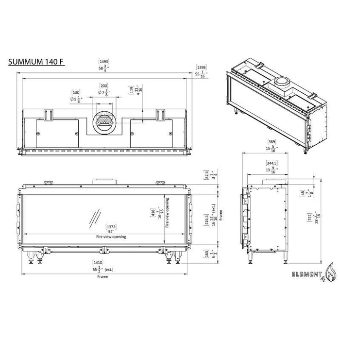 Element4 Summum 140 F Technical Drawing Specs