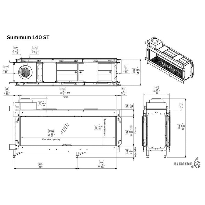 Element4 Summum 140 ST Technical Drawing Specs