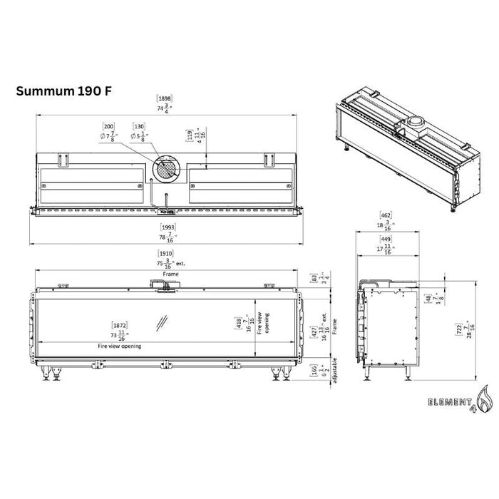 Element4 Summum 190 F Technical Drawing Specs