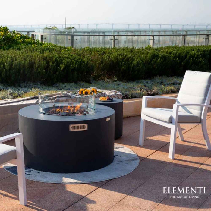 Elementi Pacaya 43" Round Fire Table with Hidden Tank