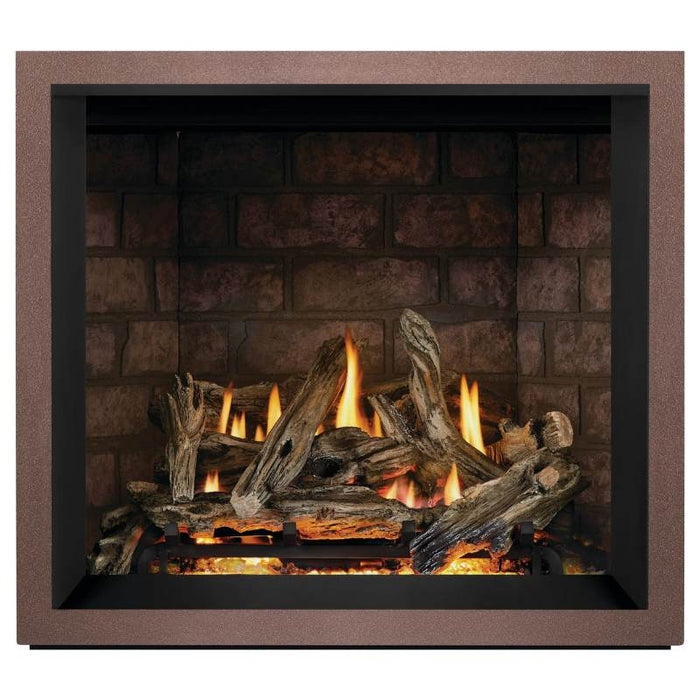 Elevation X-EX36 with Newport, Copper Finish Trim and Driftwood Log Set