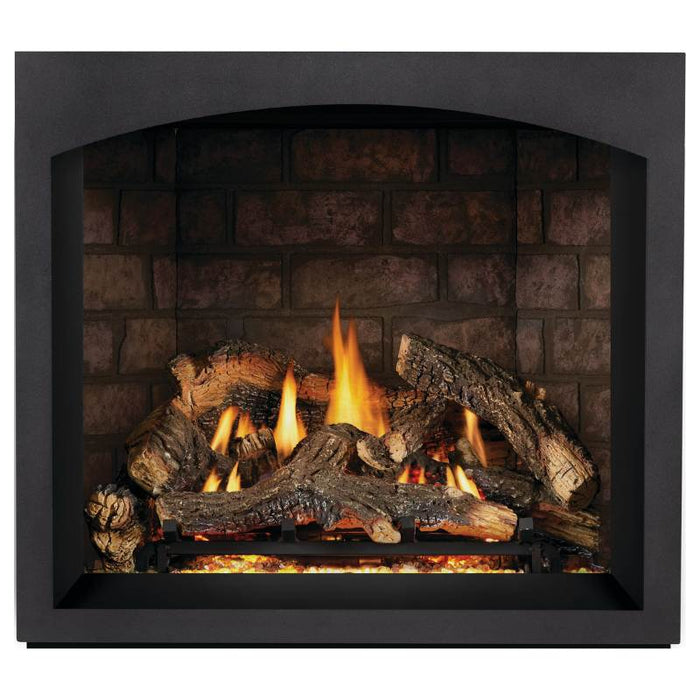 Elevation X-EX36 with Newport, Whitney Front and Split Oak Log Set