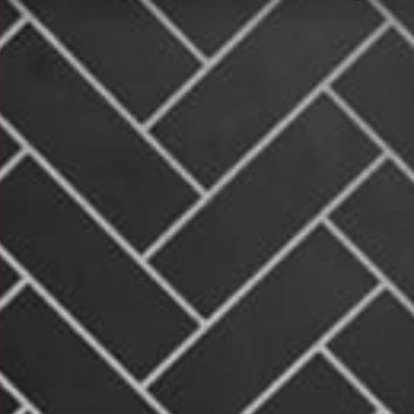 Herringbone Brick Set Black