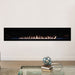 Empire Boulevard 72 Vent-Free Linear Gas Fireplace with black reflective glass liner, multicolor LED lighting, clear crushed glass media, and 0.75 decorative front frame