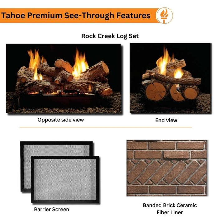 Empire Tahoe Premium 36" See-Through Direct Vent Gas Fireplace Features