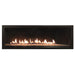 Empire Boulevard 36 Direct Vent Linear Gas Fireplace  DVLL36BP with Clear Frost Crushed Glass  and Matte Black (standard) Liner