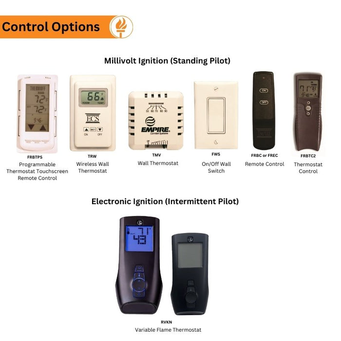 Empire Direct Vent Linear Gas Fireplace Control Options